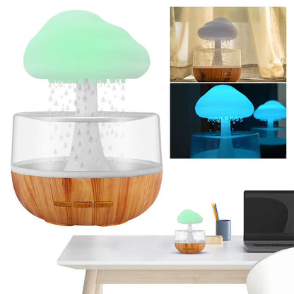 300ML Essential Oil Diffuser with 7 Changing Colors Rain Cloud Humidifier Mushroom Diffuser Humidifier Rain Sounds for Sleeping